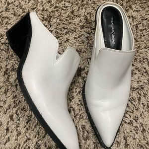 Western cowboy white slip on booties